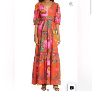 Farm Rio Floral Pink Maxi Dress